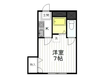 ピース9(1K/3階)の間取り写真