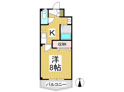 TRENDY21(1K/3階)の間取り写真