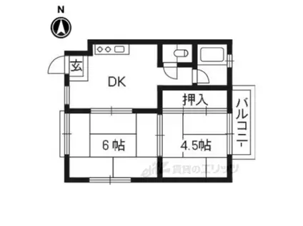 さくらマンション(2K/3階)の間取り写真