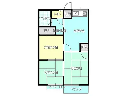 サトーハイツ(3DK/1階)の間取り写真