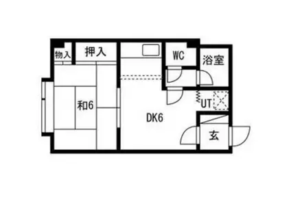 曙リバーサイドビル(1DK/3階)の間取り写真