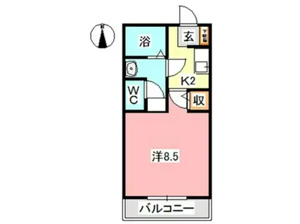 ハイムワケ(1K/1階)の間取り写真