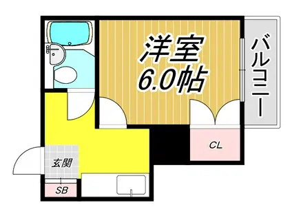 HISSA CURAR(1K/3階)の間取り写真