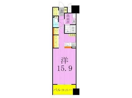 ロイヤルパークスシーサー南千住(1K/5階)の間取り写真