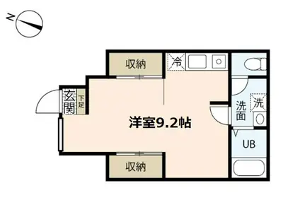 GRAZIE東雲本町(ワンルーム/1階)の間取り写真