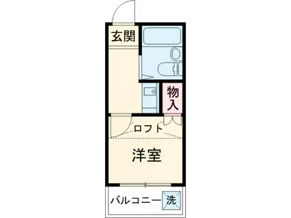 ルーチェ九の城(ワンルーム/2階)の間取り写真
