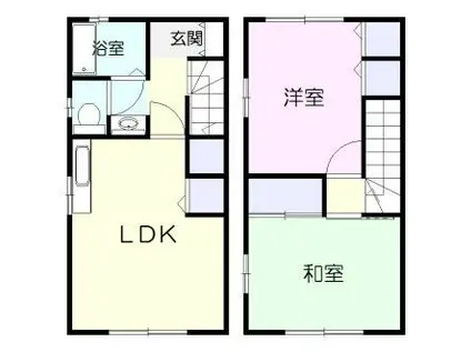 フェローズ(2LDK/1階)の間取り写真