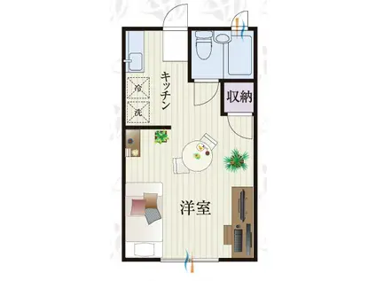 BCASA群馬西小泉RE-BORN(1K/1階)の間取り写真