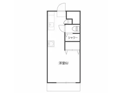 PLANET SAKURA(ワンルーム/1階)の間取り写真