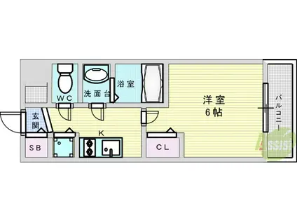 メインステージ大阪ノースマーク(1K/5階)の間取り写真
