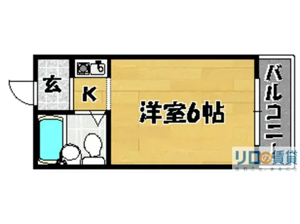 ビルディングII菅原(1K/2階)の間取り写真