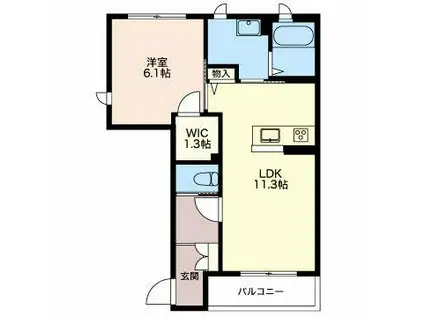 グランメゾン萌C(1LDK/1階)の間取り写真