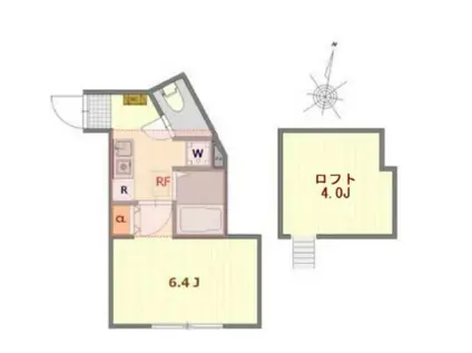 バーミープレイス青砥(1K/1階)の間取り写真