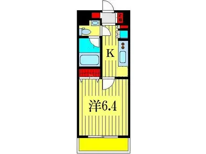 KDXレジデンス森下千歳(1K/10階)の間取り写真