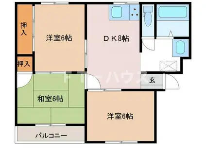 ローズマリーヒルズ(3DK/3階)の間取り写真