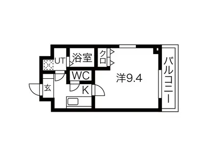 AH岩塚(1K/3階)の間取り写真