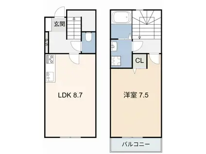 SEEDSON(1LDK/1階)の間取り写真