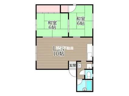 グレース櫛原(2LDK/1階)の間取り写真