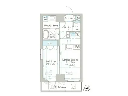 グレースティリア元住吉(1LDK/5階)の間取り写真