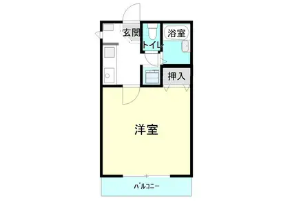 オーベルジュ・ド・ヌクシナK(1K/2階)の間取り写真