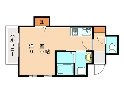 CHERIM南福岡VI(ワンルーム/2階)の間取り写真