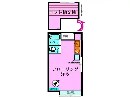 与野TM-1(ワンルーム/1階)の間取り写真