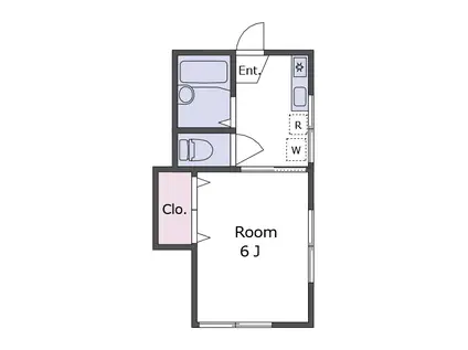 小崎アパート5(1K/1階)の間取り写真