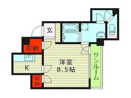 パレ アルシミスト(1LDK/2階)の間取り写真