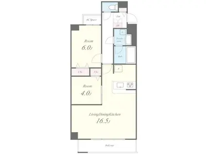 グランフォルム上鷺(2LDK/1階)の間取り写真