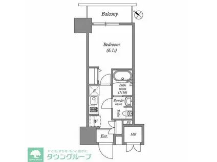 オーパスホームズ南行徳(1K/5階)の間取り写真