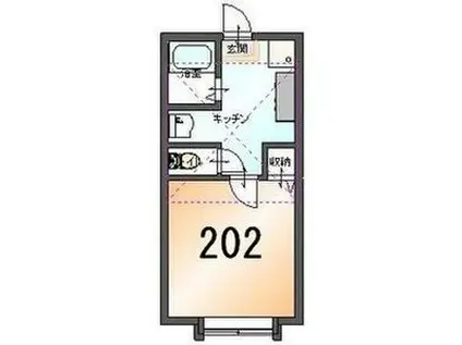 フラット麻生(1K/2階)の間取り写真