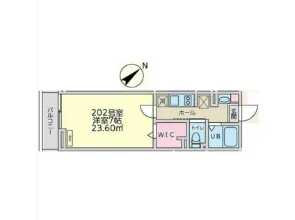 アルコバレーノ(1K/2階)の間取り写真