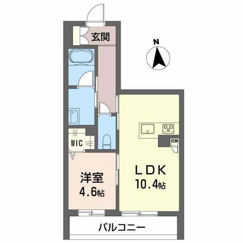 ATHENA(1LDK/3階)の間取り写真