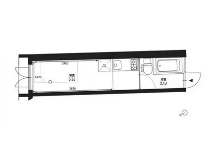 SS288(ワンルーム/2階)の間取り写真