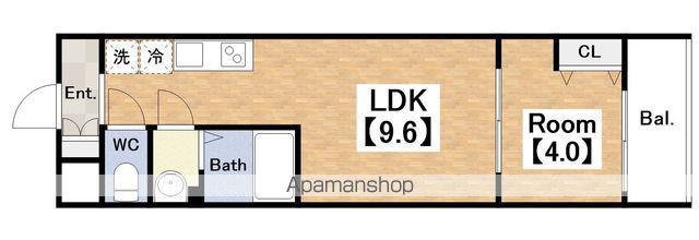 AND TERRACE 文の里(1LDK/6階)の間取り写真