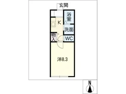 アネックスフクオカ(1K/2階)の間取り写真