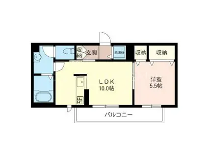 アストレア(1LDK/2階)の間取り写真