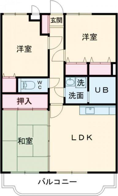 メリーマンション(3LDK/3階)の間取り写真