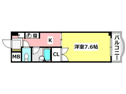 クリエイティブステージN(1K/3階)の間取り写真