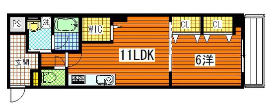 NSRVIII(1LDK/3階)の間取り写真