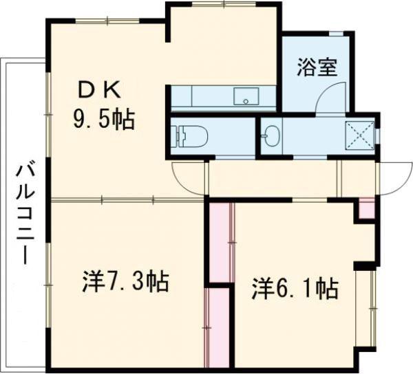 T-FLAT58(2LDK/3階)の間取り写真