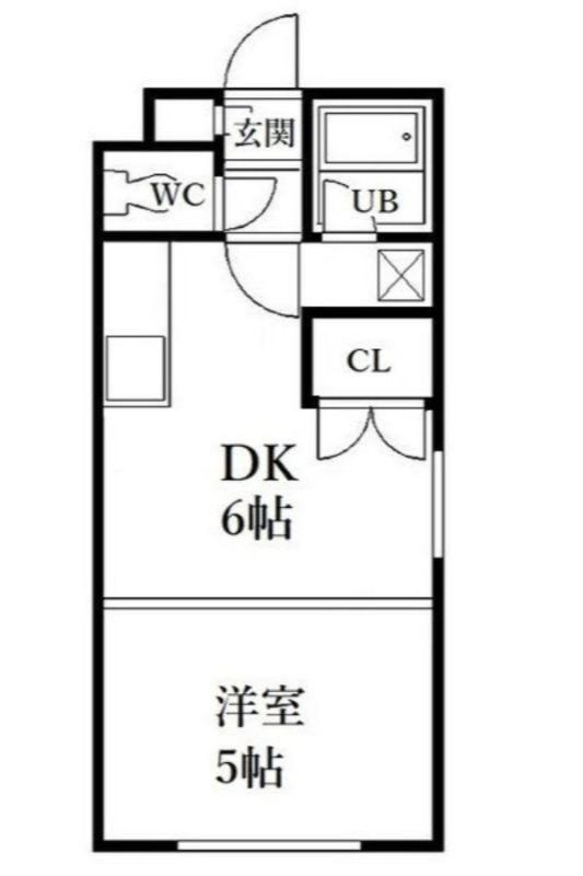 ビッグバーンズマンション N23(1DK/2階)の間取り写真