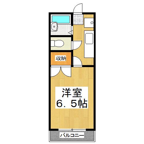 クイーンパレス(1K/3階)の間取り写真