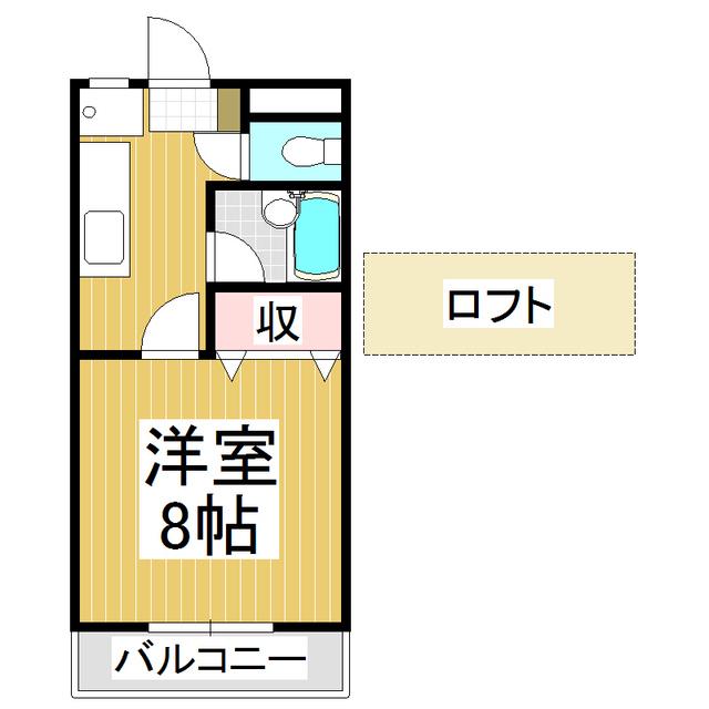 NEW-T・ヴィラ(1K/1階)の間取り写真