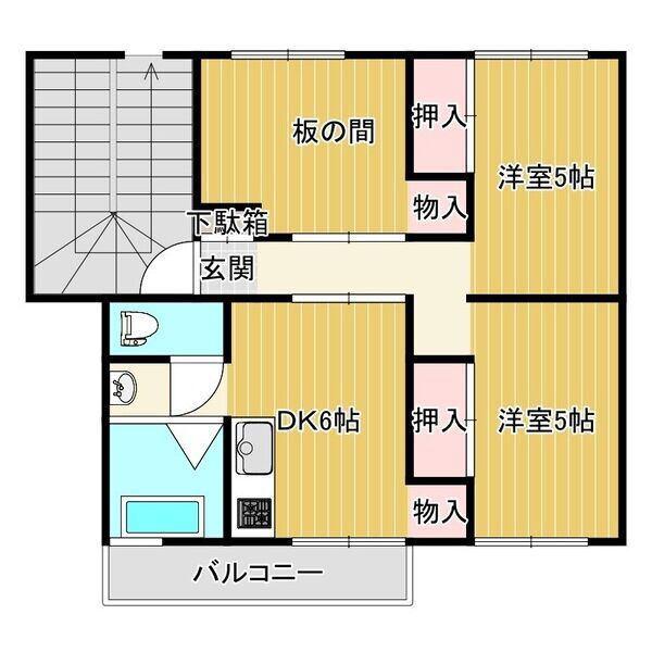 浅草ビル(3DK/4階)の間取り写真