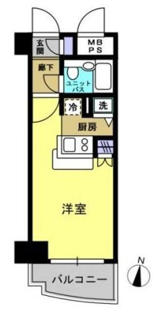 ワコーレ所沢(ワンルーム/5階)の間取り写真