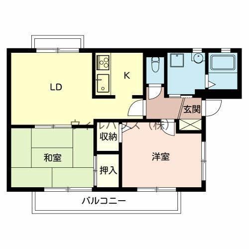 エミネンス狭山(1LDK/2階)の間取り写真