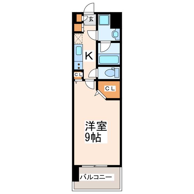 フェリーチェ白山(1K/6階)の間取り写真