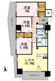 アムシュトラーセ(3LDK/4階)の間取り写真