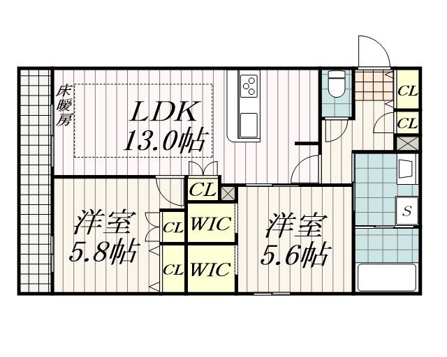 CHOUETTE MAISON(2LDK/2階)の間取り写真